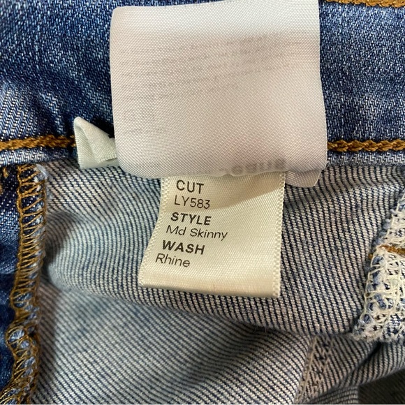 REFORMATION Suzie Skinny Jeans Cut LY583 Wash Rhine Sz 27 - Picture 5 of 6